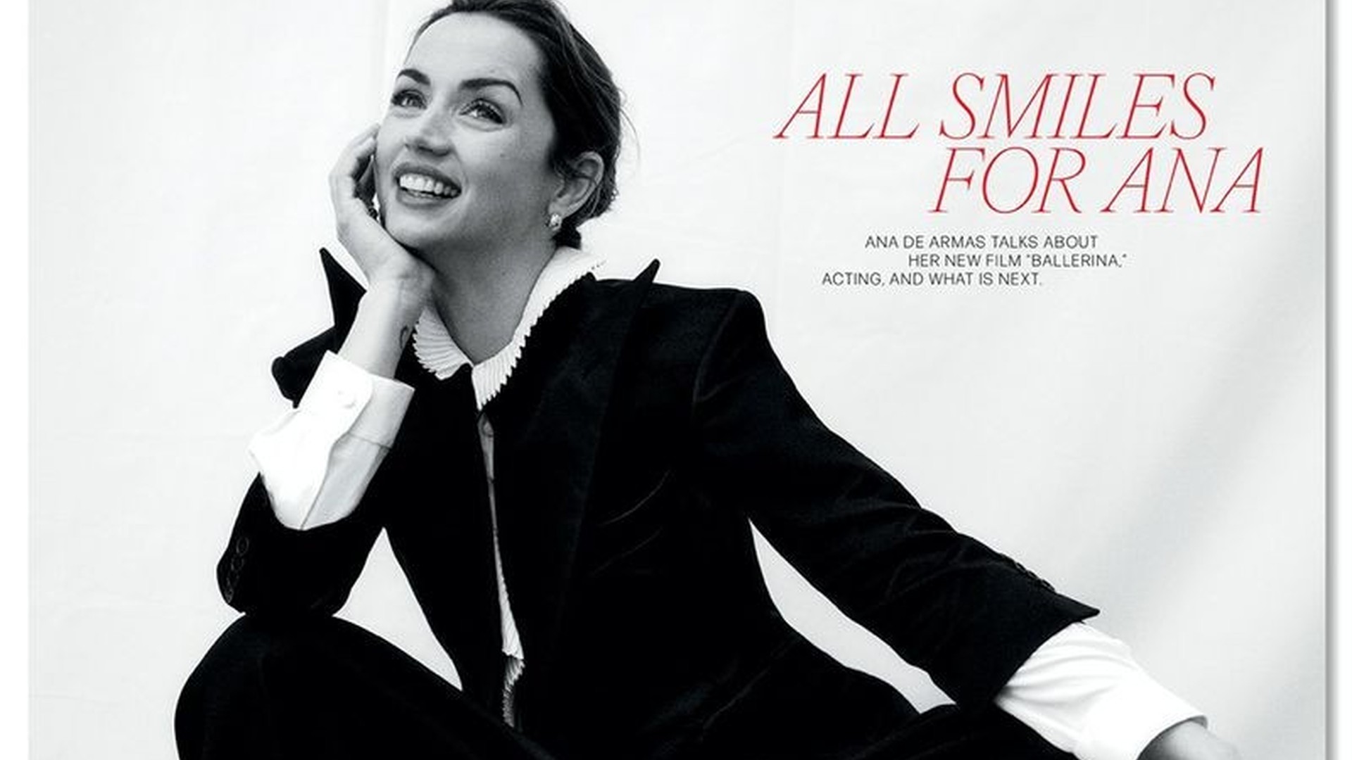 Ana de Armas for WWD Weekend cover, makeup by Mélanie Inglessis
