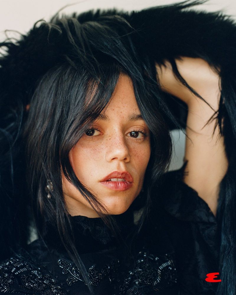 Jenna Ortega editorial for Esquire U.S., makeup by Mélanie Inglessis