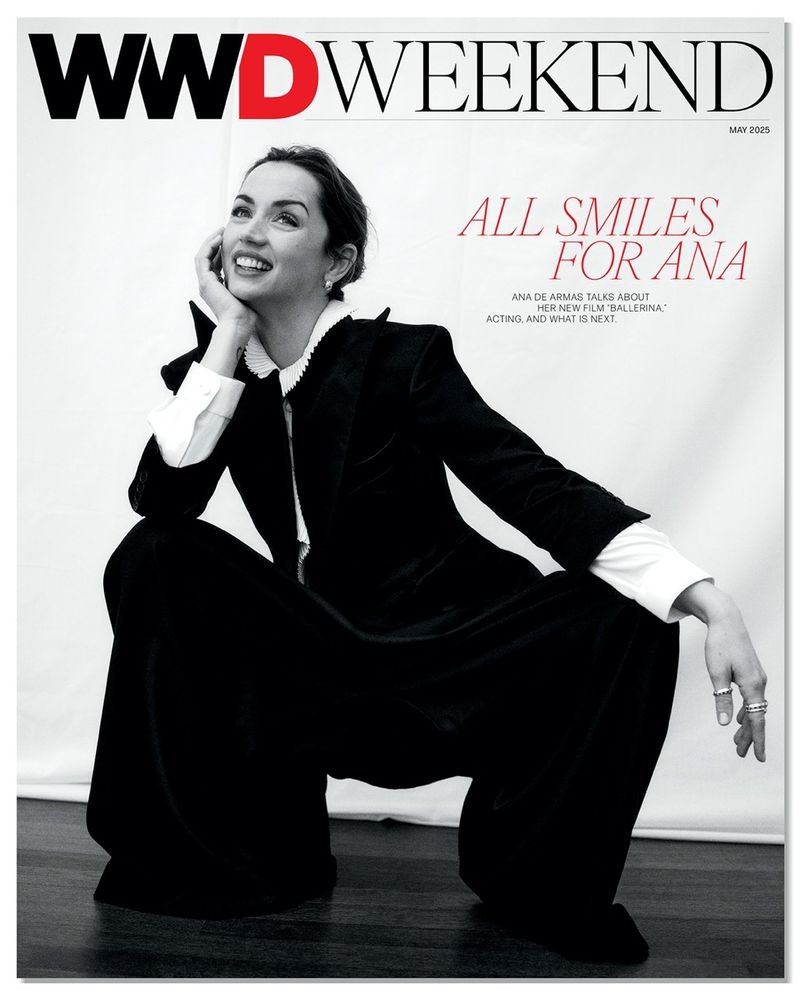Ana de Armas for WWD Weekend cover, makeup by Mélanie Inglessis